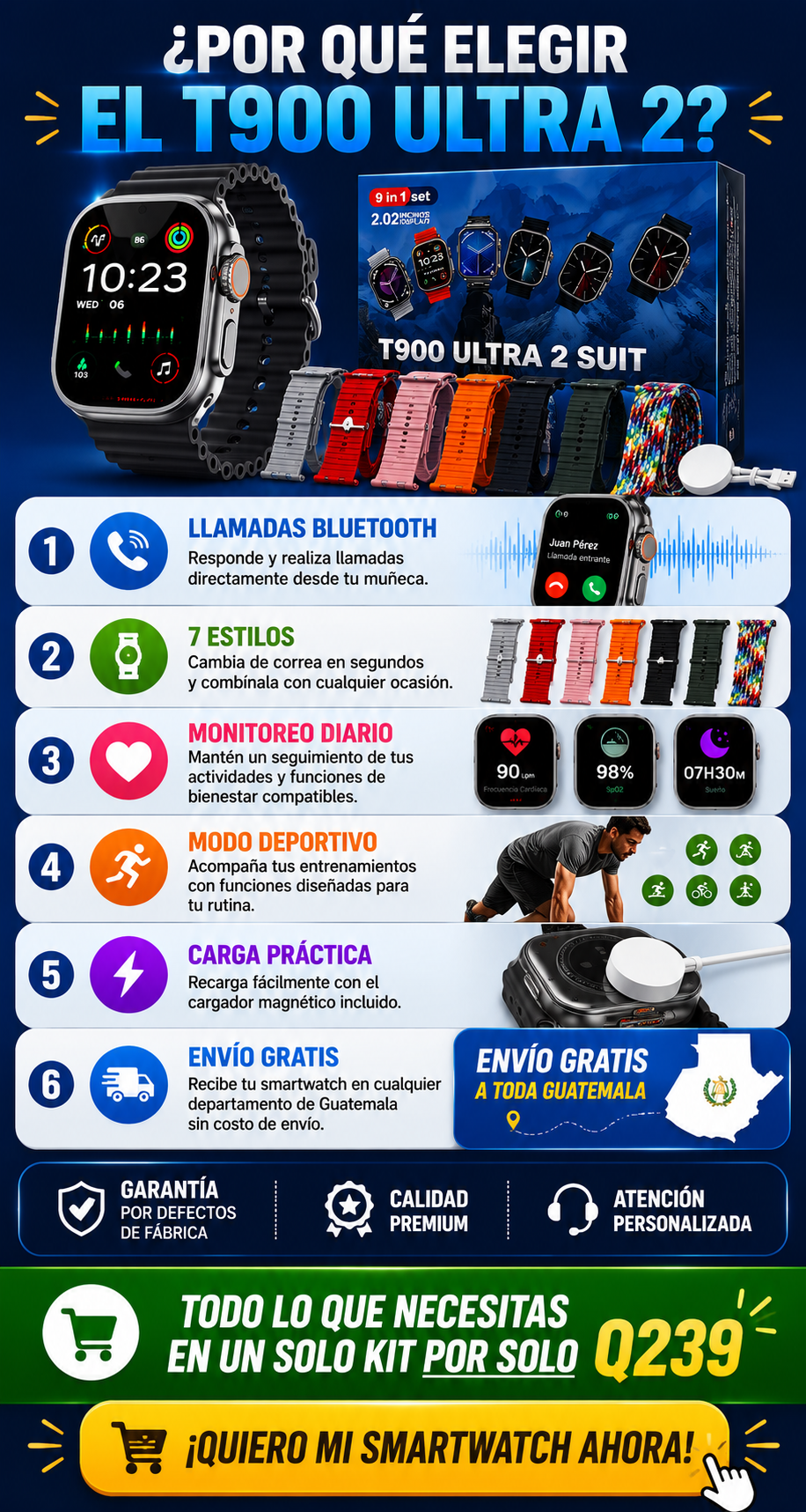 SMARWATCH T900 ULTRA 2 SUIT.