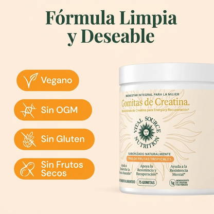 Gomitas Creatine Women — Glúteos y Piernas Firmes en 2 Semanas 🍑