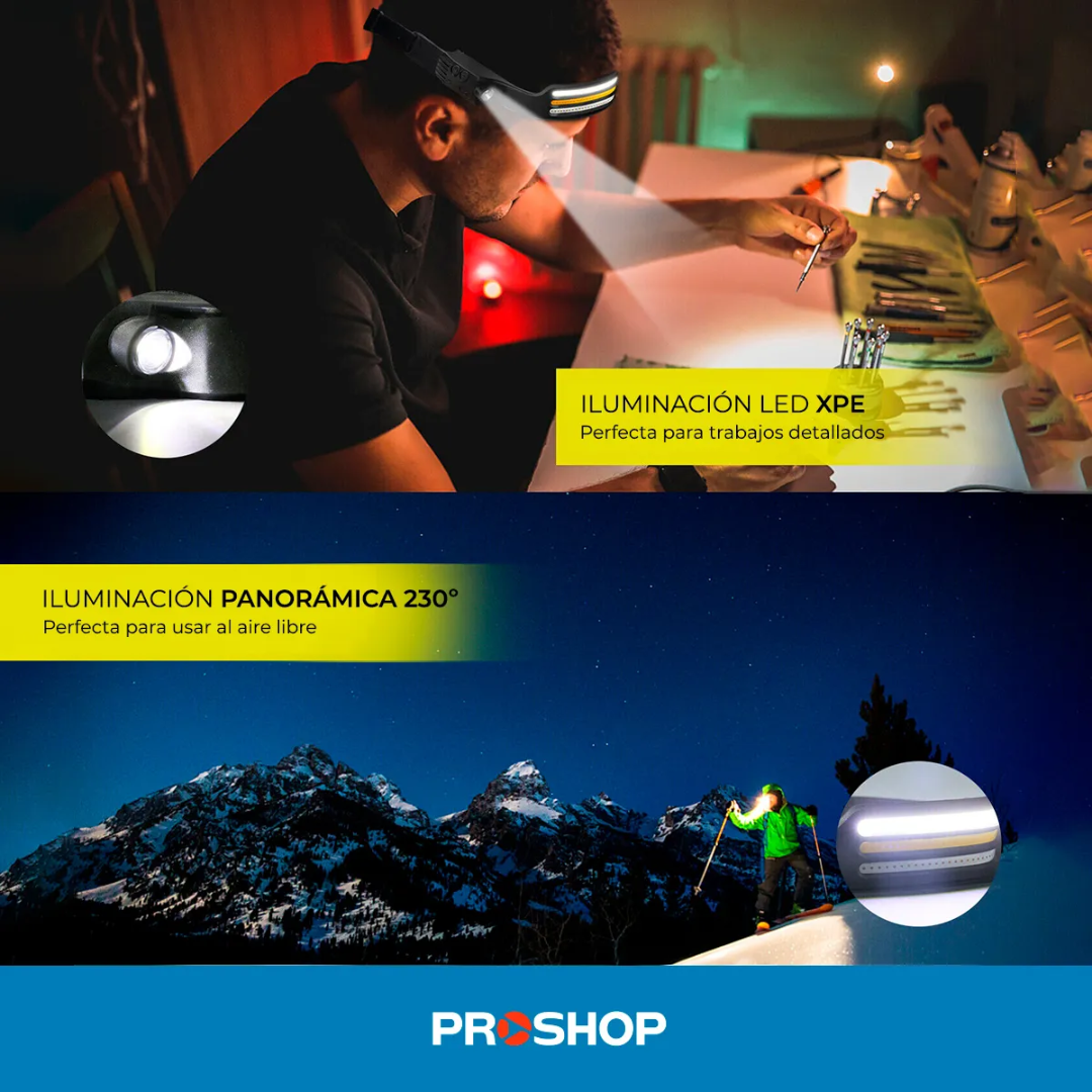 Linterna Minera LED con Sensor de Movimiento