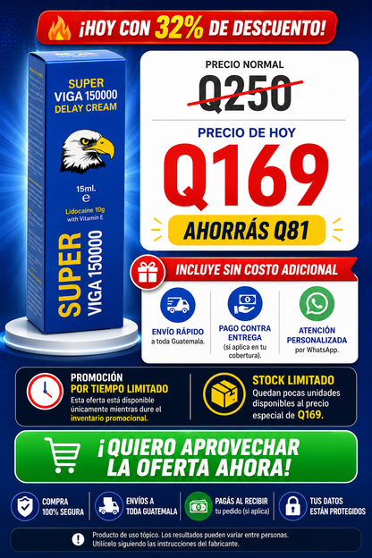 Crema Retardante Super Viga 150000