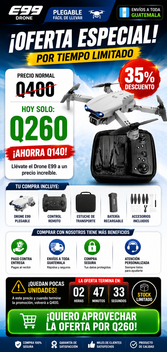 DRONE E99 CON DOBLE CAMARA