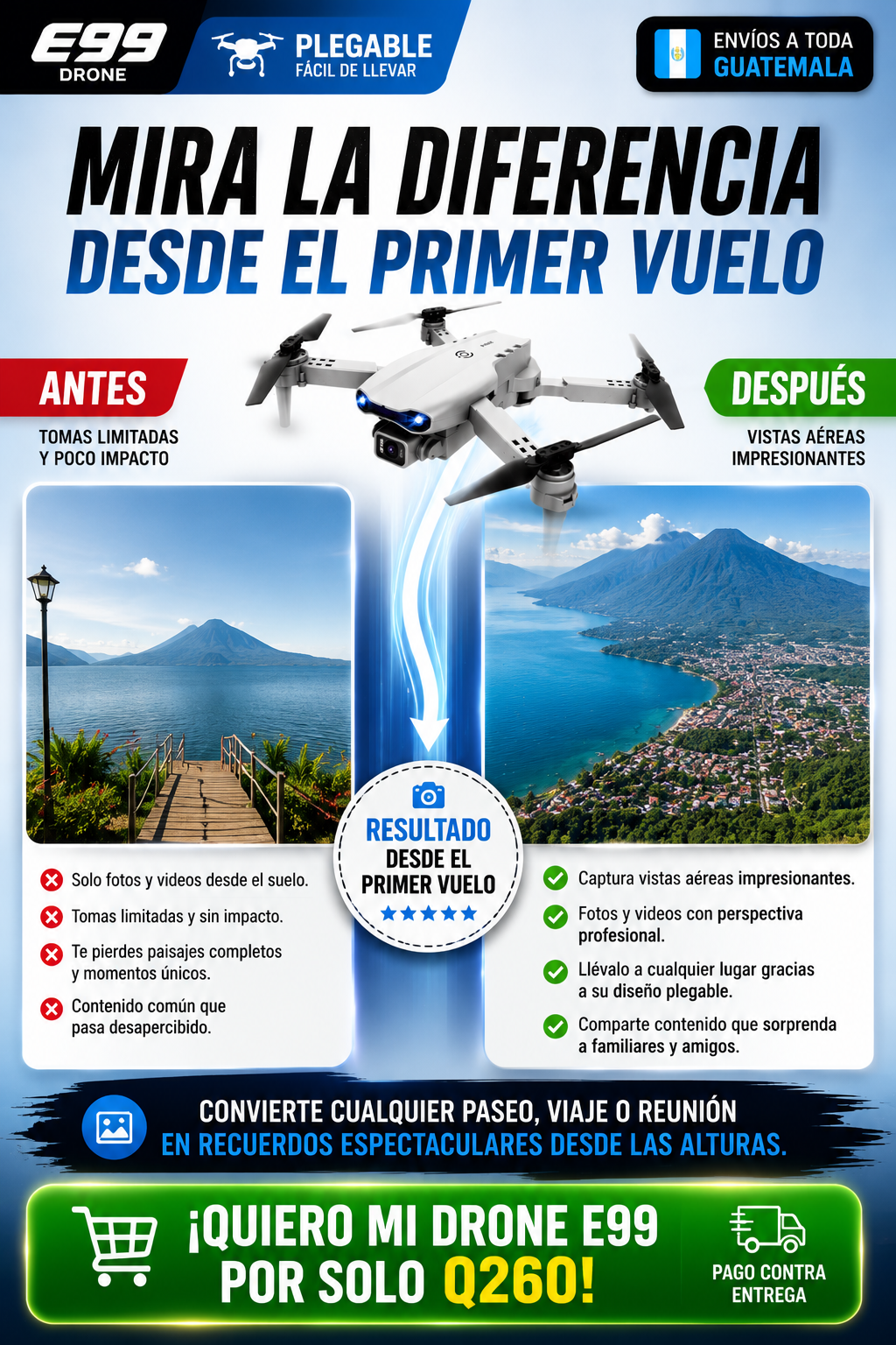 DRONE E99 CON DOBLE CAMARA