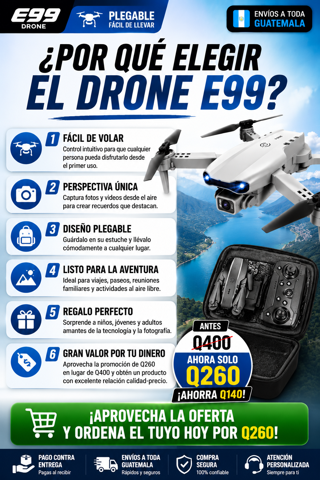 DRONE E99 CON DOBLE CAMARA