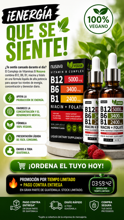 Super oferta 2x1 Vitamina B12 5000 ´nusava¨