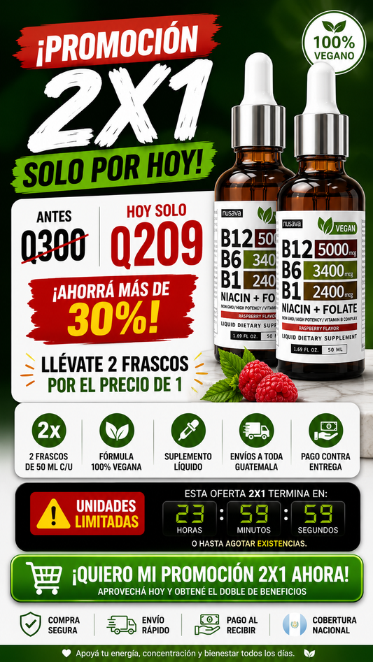 Super oferta 2x1 Vitamina B12 5000 ´nusava¨