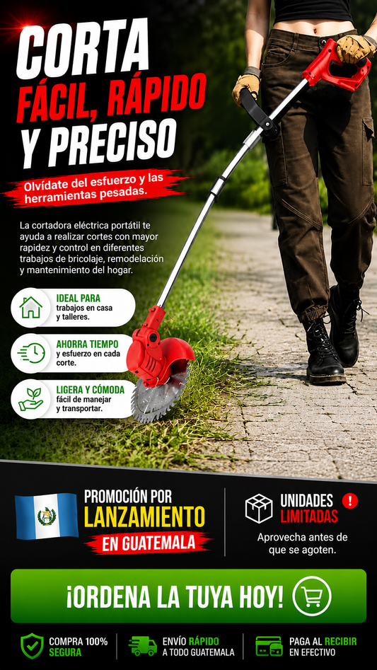 Cortadora de Maleza Recargable Profesional