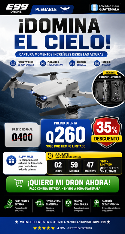 DRONE E99 CON DOBLE CAMARA