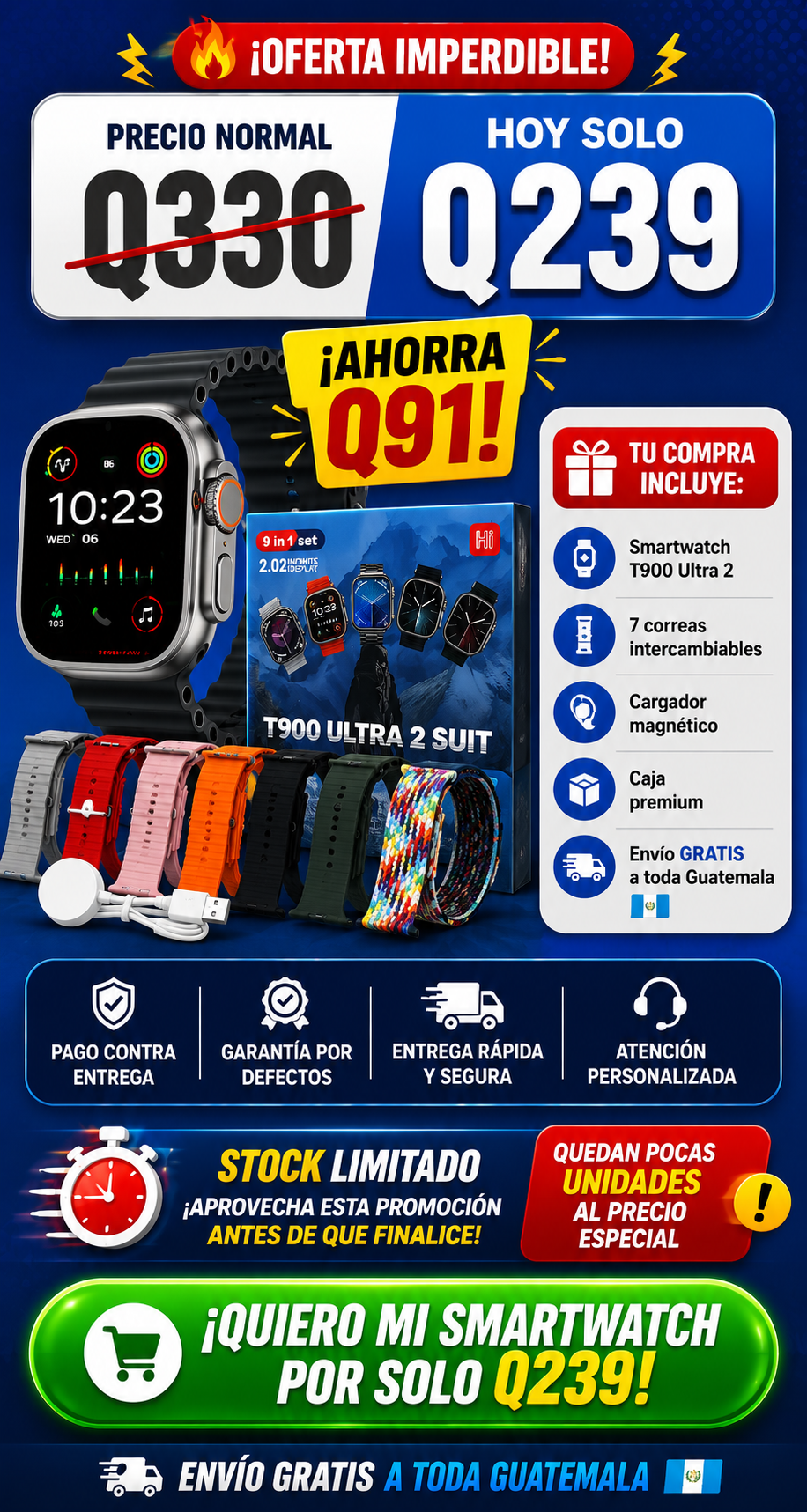 SMARWATCH T900 ULTRA 2 SUIT.