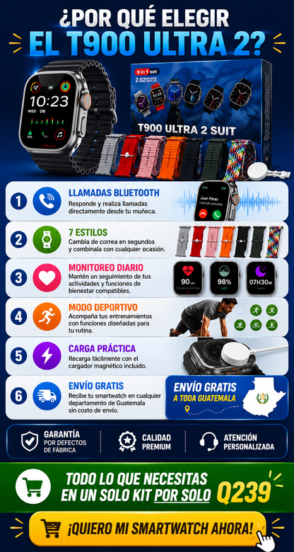 SMARWATCH T900 ULTRA 2 SUIT.