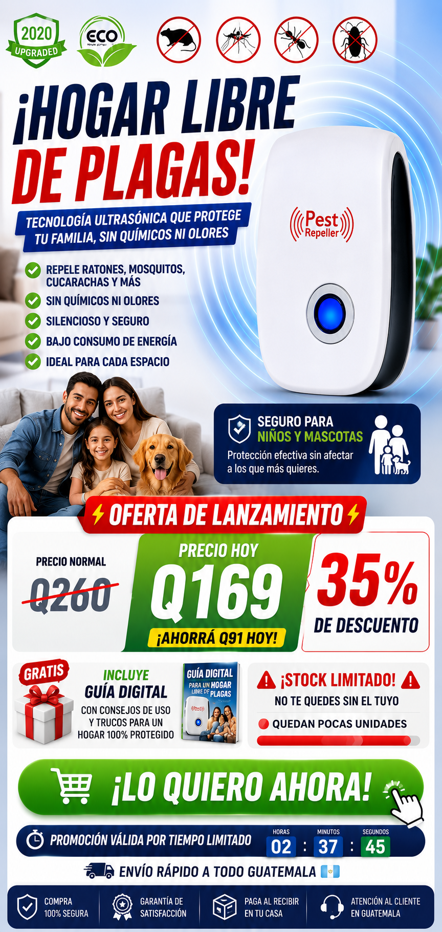 🏠 Repelente Ultrasónico ¡HOGAR LIBRE DE PLAGAS!