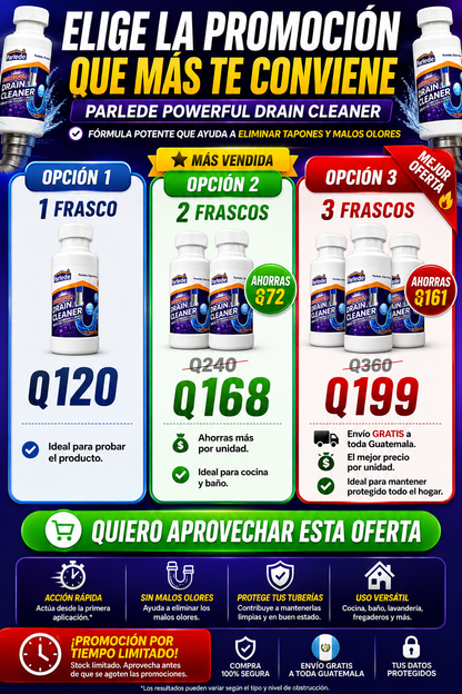 Destapa Tuberías en Minutos | Envío Gratis a toda Guatemala.