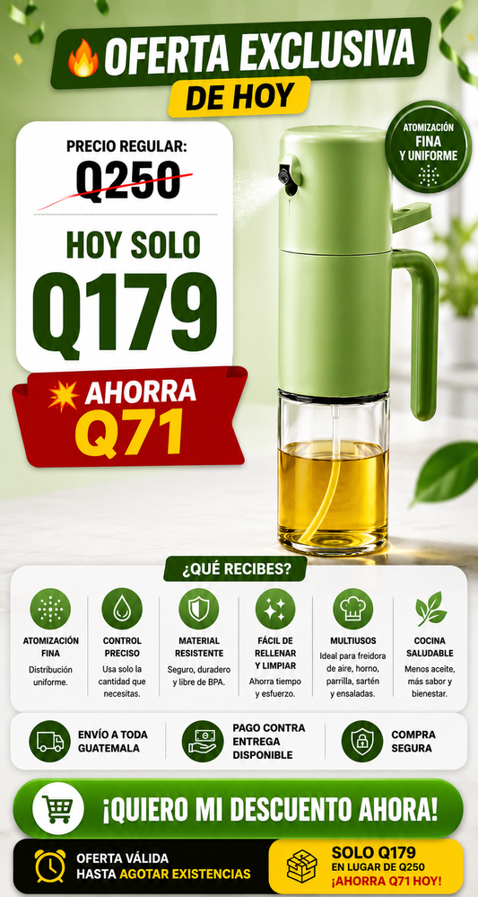 🫒 SPRAY CHEF 2 EN 1 — Cocina Más Sana, Sin Desperdiciar